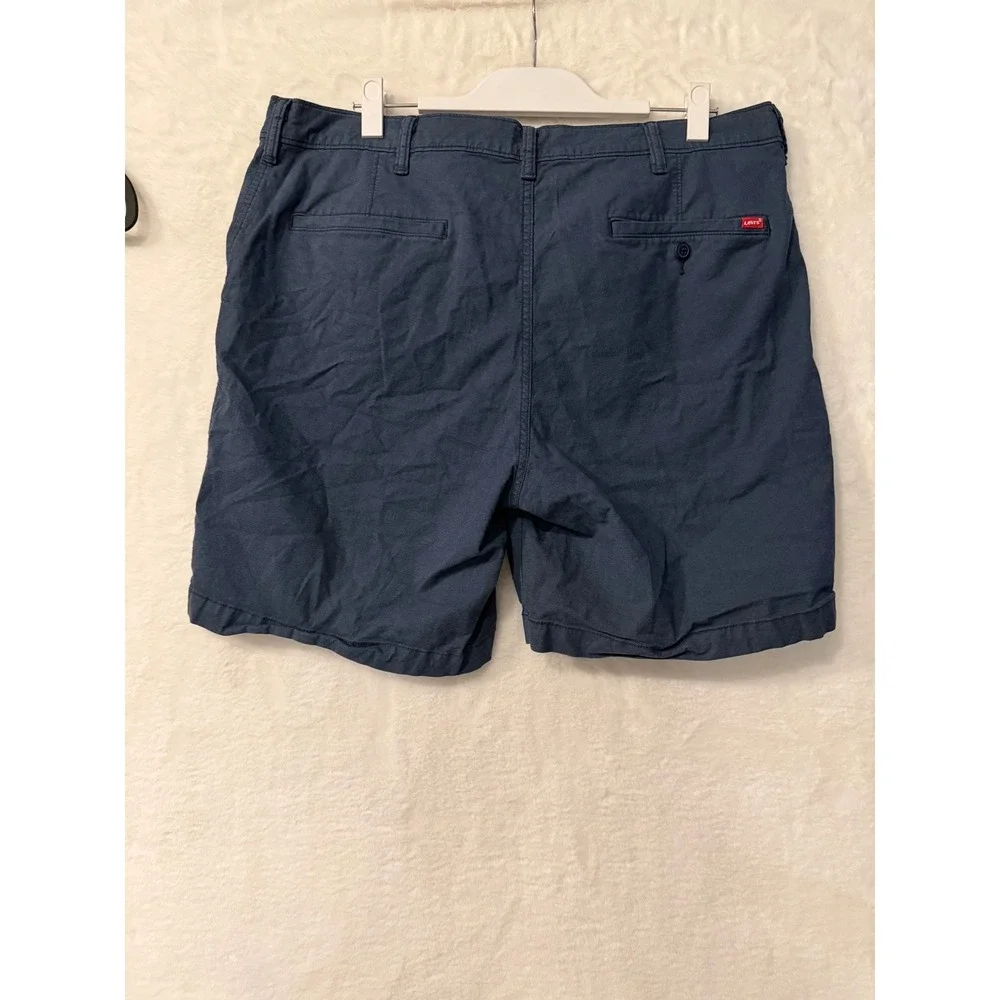 Levis XX Chino Relaxed Fit Shorts Mens 38 Navy Blue Casual Cotton Twill 8 Inseam